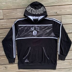 ADIDAS NBA Basketball Brooklyn New York Nets Sweatshirt Hoodie